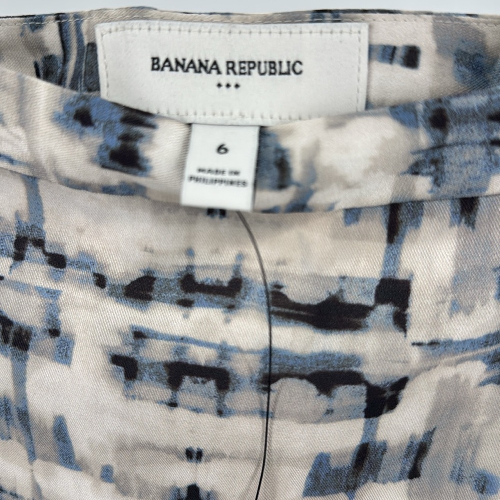 Banana Republic SILKY TWILL WRAP MIDI SKIRT Abstract Print 6 new below knee - Picture 9 of 13